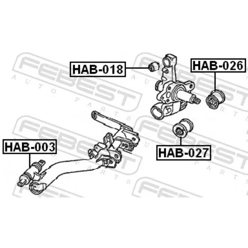 Uloženie riadenia HAB-026 /FEBEST/ - obr. 1