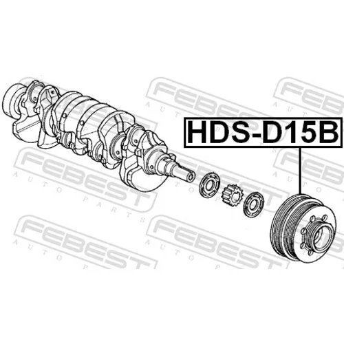 Remenica kľukového hriadeľa HDS-D15B /FEBEST/ - obr. 1