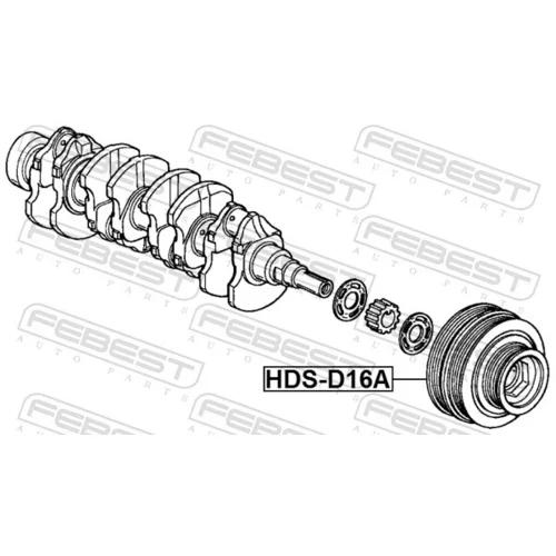 Remenica kľukového hriadeľa HDS-D16A /FEBEST/ - obr. 1
