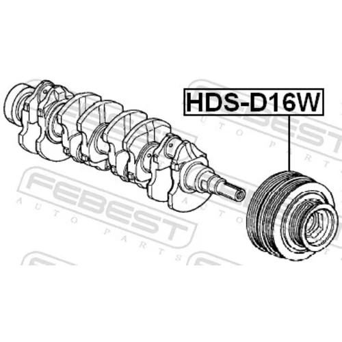 Remenica kľukového hriadeľa HDS-D16W /FEBEST/ - obr. 1