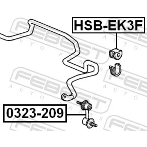 Uloženie priečneho stabilizátora HSB-EK3F /FEBEST/ - obr. 1