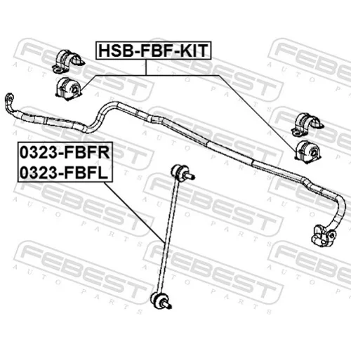 Opravná sada uloženia stabilizátora HSB-FBF-KIT /FEBEST/ - obr. 1