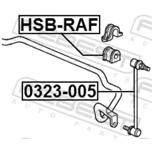Uloženie priečneho stabilizátora HSB-RAF /FEBEST/ - obr. 1