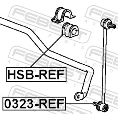 Uloženie priečneho stabilizátora HSB-REF /FEBEST/ - obr. 1