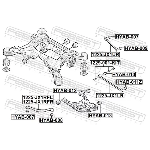 Uloženie riadenia HYAB-008 /FEBEST/ - obr. 1