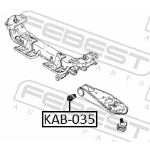 Uloženie ramena zavesenia KAB-035 /FEBEST/ - obr. 1