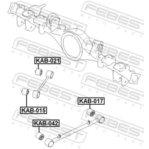 Uloženie riadenia KAB-042 /FEBEST/ - obr. 1