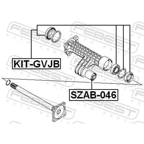 Ložisko hnacieho hriadeľa KIT-GVJB /FEBEST/ - obr. 1