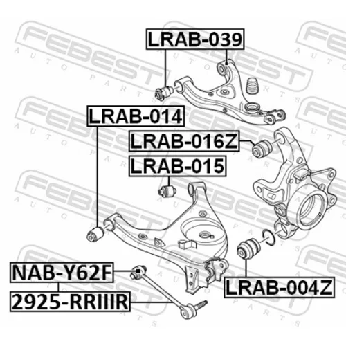 Uloženie riadenia LRAB-014 /FEBEST/ - obr. 1