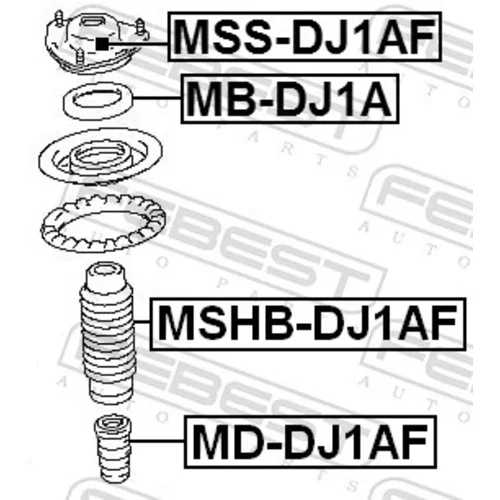 Valivé ložisko uloženia tlmiča MB-DJ1A /FEBEST/ - obr. 1