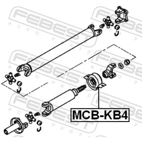 Stredové ložisko kĺbového hriadeľa MCB-KB4 /FEBEST/ - obr. 1