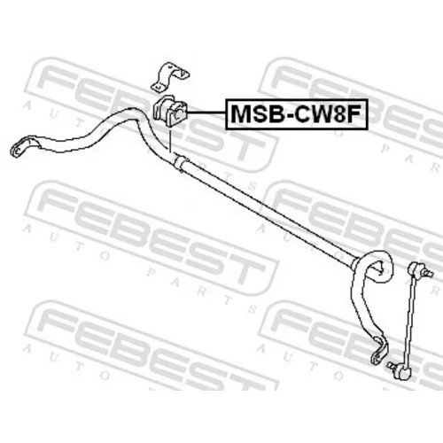 Uloženie priečneho stabilizátora MSB-CW8F /FEBEST/ - obr. 1