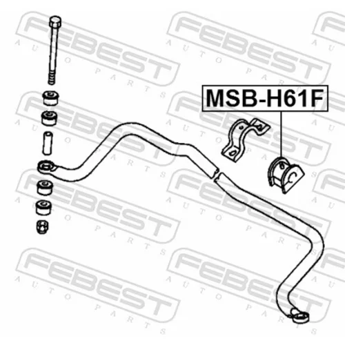 Uloženie priečneho stabilizátora MSB-H61W /FEBEST/ - obr. 1
