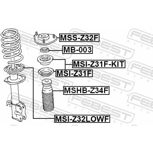 Tanier pružiny MSI-Z32LOWF /FEBEST/ - obr. 1