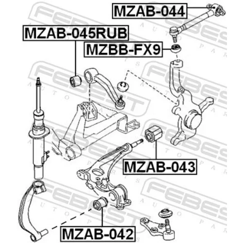 Uloženie riadenia MZAB-045RUB /FEBEST/ - obr. 1