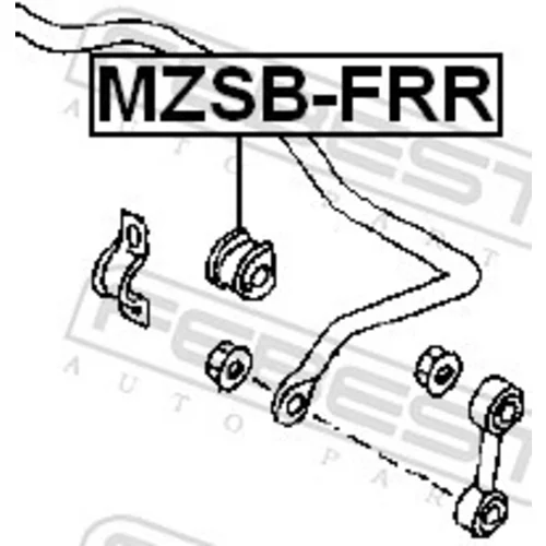 Uloženie priečneho stabilizátora MZSB-FRR /FEBEST/ - obr. 1