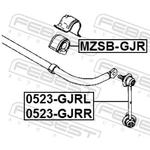 Uloženie priečneho stabilizátora MZSB-GJR /FEBEST/ - obr. 1
