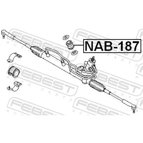 Uloženie prevodovky riadenia NAB-187 /FEBEST/ - obr. 1