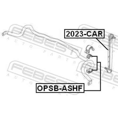 Uloženie priečneho stabilizátora OPSB-ASHF /FEBEST/ - obr. 1