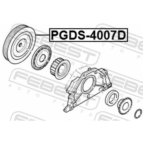 Remenica kľukového hriadeľa PGDS-4007D /FEBEST/ - obr. 1