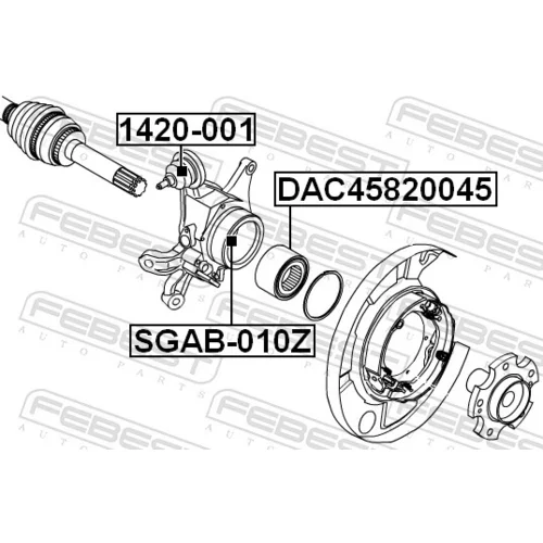 Uloženie riadenia SGAB-010Z /FEBEST/ - obr. 1