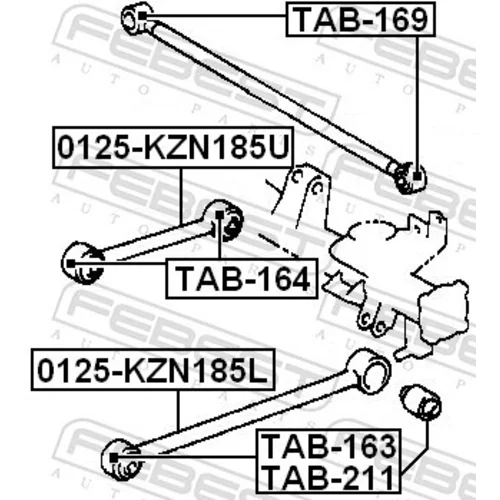 Uloženie riadenia TAB-164 /FEBEST/ - obr. 1