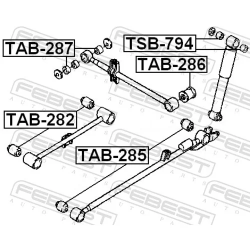 Uloženie riadenia TAB-287 /FEBEST/ - obr. 1