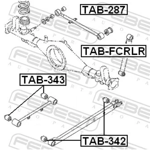Uloženie riadenia TAB-343 /FEBEST/ - obr. 1