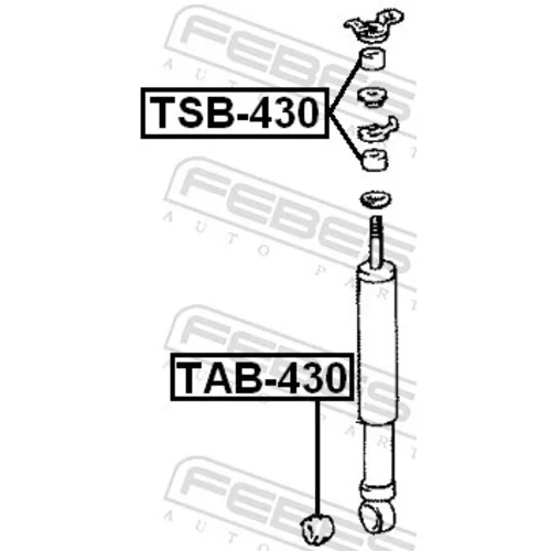 Puzdro, tlmič TAB-430 /FEBEST/ - obr. 1