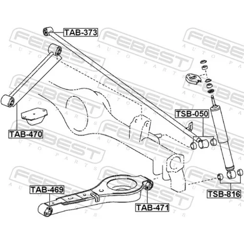 Uloženie riadenia TAB-470 /FEBEST/ - obr. 1