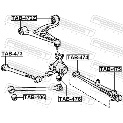 Uloženie riadenia TAB-475 /FEBEST/ - obr. 1