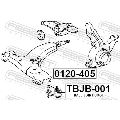 Súprava na opravu, zvislý/vodiaci kĺb TBJB-001 /FEBEST/ - obr. 1