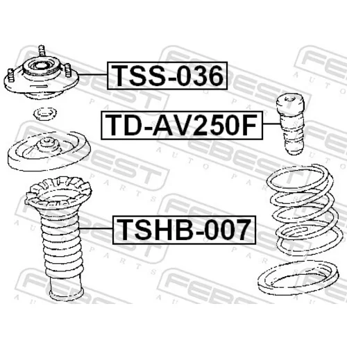 Doraz odpruženia TD-AV250F /FEBEST/ - obr. 1