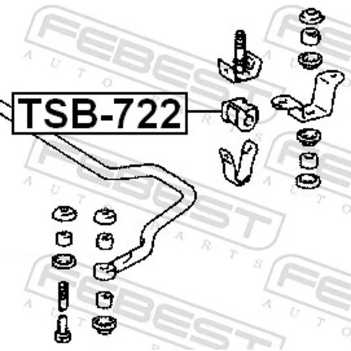 Uloženie priečneho stabilizátora TSB-722 /FEBEST/ - obr. 1
