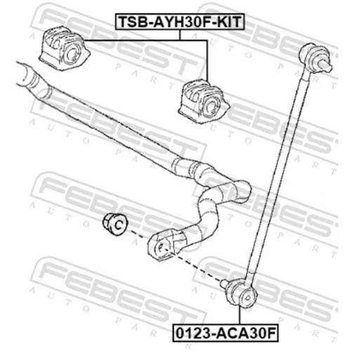 Opravná sada uloženia stabilizátora TSB-AYH30F-KIT /FEBEST/ - obr. 1