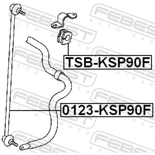 Uloženie priečneho stabilizátora TSB-KSP90F /FEBEST/ - obr. 1