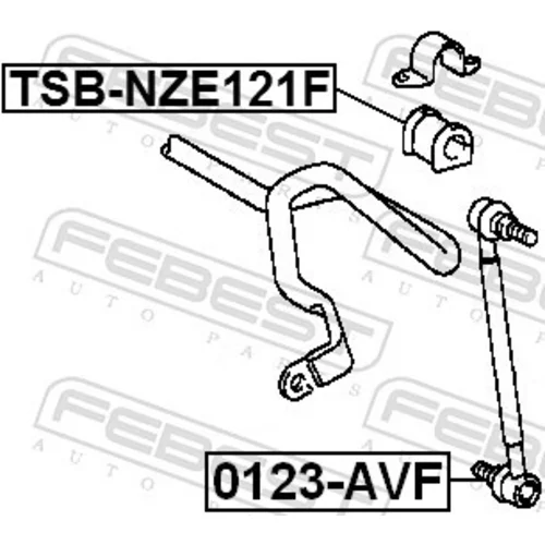 Uloženie priečneho stabilizátora TSB-NZE121F /FEBEST/ - obr. 1