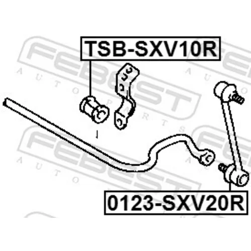 Uloženie priečneho stabilizátora TSB-SXV10R /FEBEST/ - obr. 1