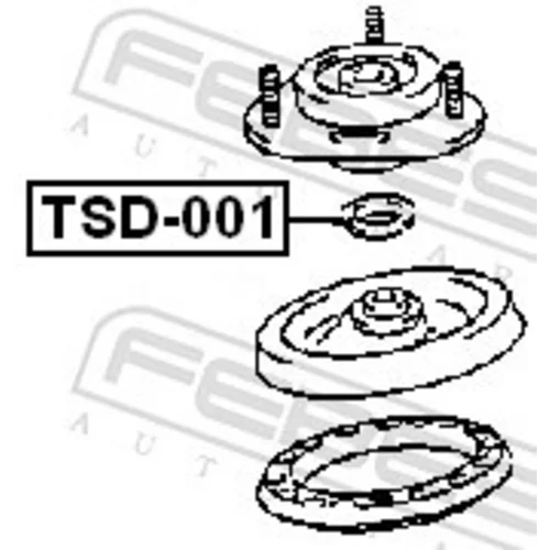 Tesnenie, Horné uloženie tlmiča TSD-001 /FEBEST/ - obr. 1