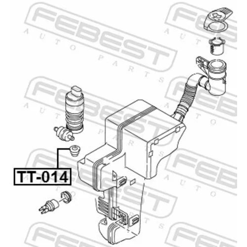 Tesnenie čerpadla/nádržky ostrekovača TT-014 /FEBEST/ - obr. 1