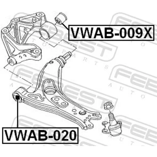 Uloženie riadenia VWAB-020 /FEBEST/ - obr. 1
