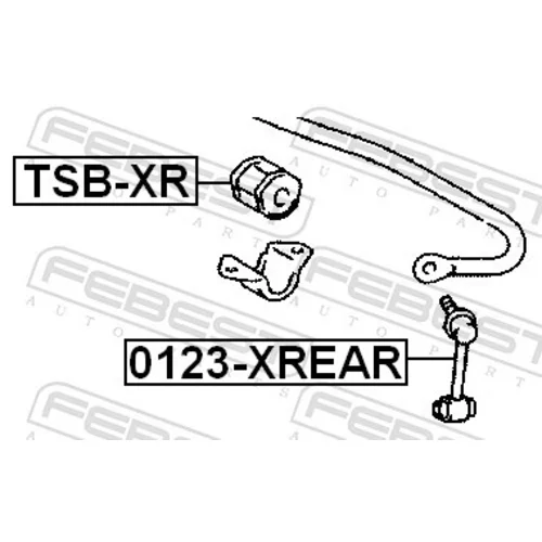 Tyč/Vzpera stabilizátora 0123-XREAR /FEBEST/ - obr. 1