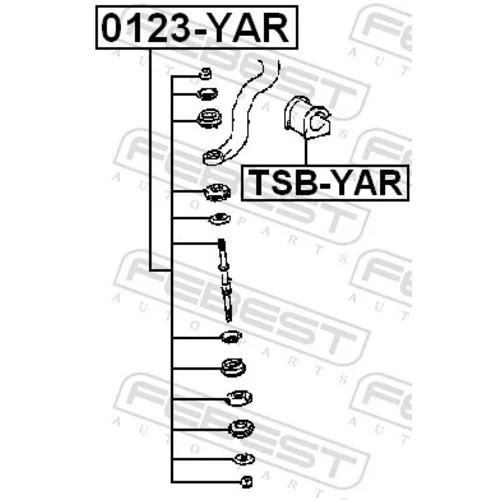 Tyč/Vzpera stabilizátora 0123-YAR /FEBEST/ - obr. 1