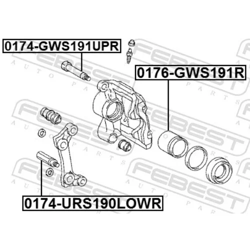 Piest brzdového strmeňa 0176-GWS191R /FEBEST/ - obr. 1