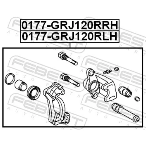 Brzdový strmeň 0177-GRJ120RRH /FEBEST/ - obr. 1