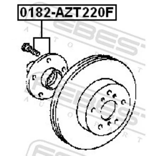 Náboj kolesa 0182-AZT220F /FEBEST/ - obr. 1