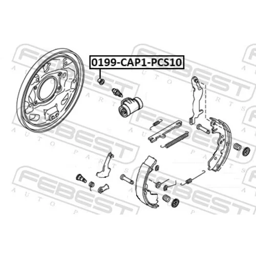 Krycí plech brzdového strmeňa 0199-CAP1-PCS10 /FEBEST/ - obr. 1