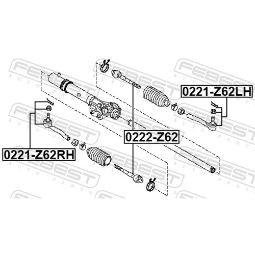 Hlava/čap spojovacej tyče riadenia 0221-Z62RH /FEBEST/ - obr. 1