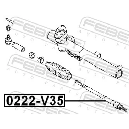 Axiálny čap tiahla riadenia 0222-V35 /FEBEST/ - obr. 1