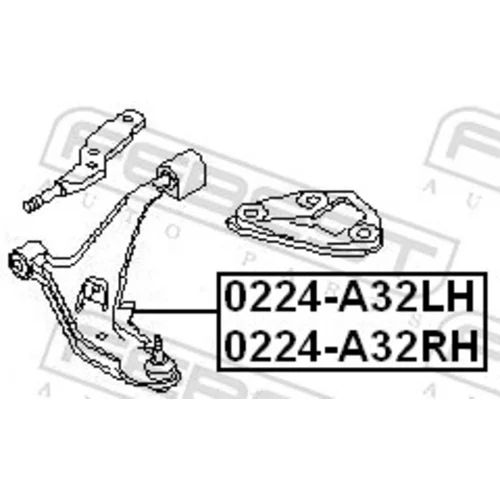 Rameno zavesenia kolies 0224-A32RH /FEBEST/ - obr. 1
